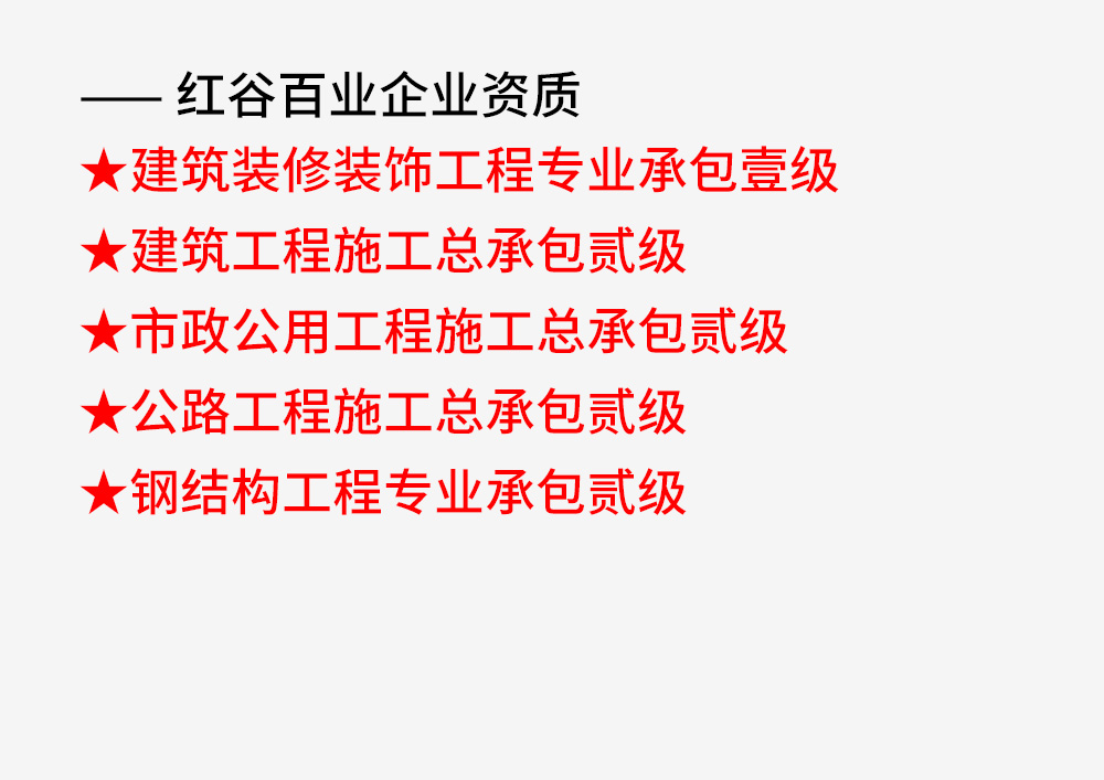 建筑业企业资质（一）